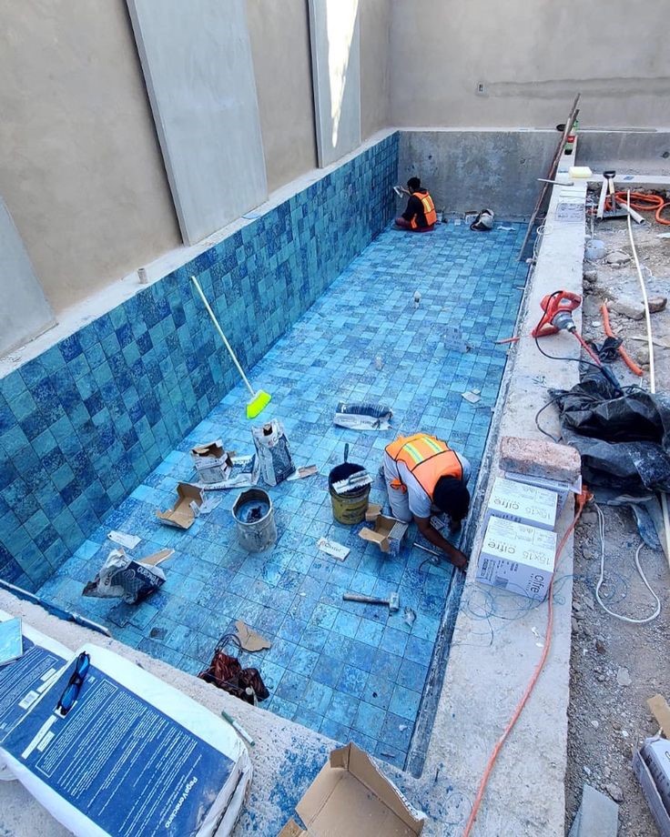 Pool renovation in progress